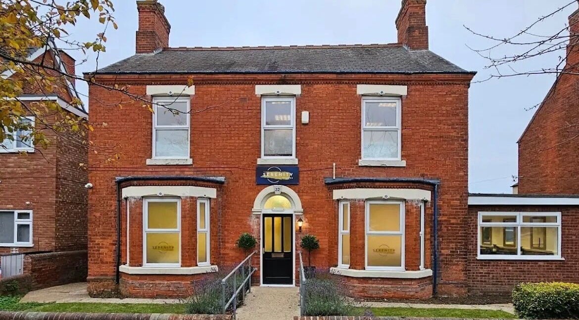 Front view of Hydro Health & Beauty Skegness, a charming brick building in Skegness, England, GB.