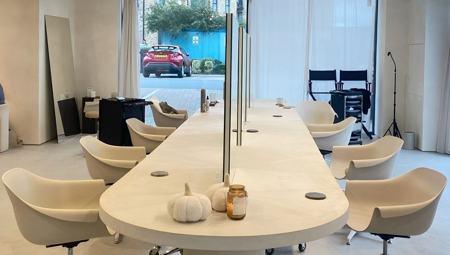 Modern beauty treatment area at ZJB Lashes in Southampton, England, GB, featuring sleek chairs and minimalist decor.