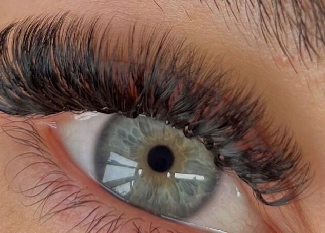 ZJB Lashes eyelash extension detail in Southampton, England, GB showcasing voluminous beauty enhancement.