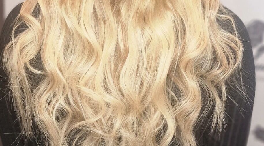 Blonde waves hair extension from Monique's Hair Extension Boutique in Great Finborough, England, GB.
