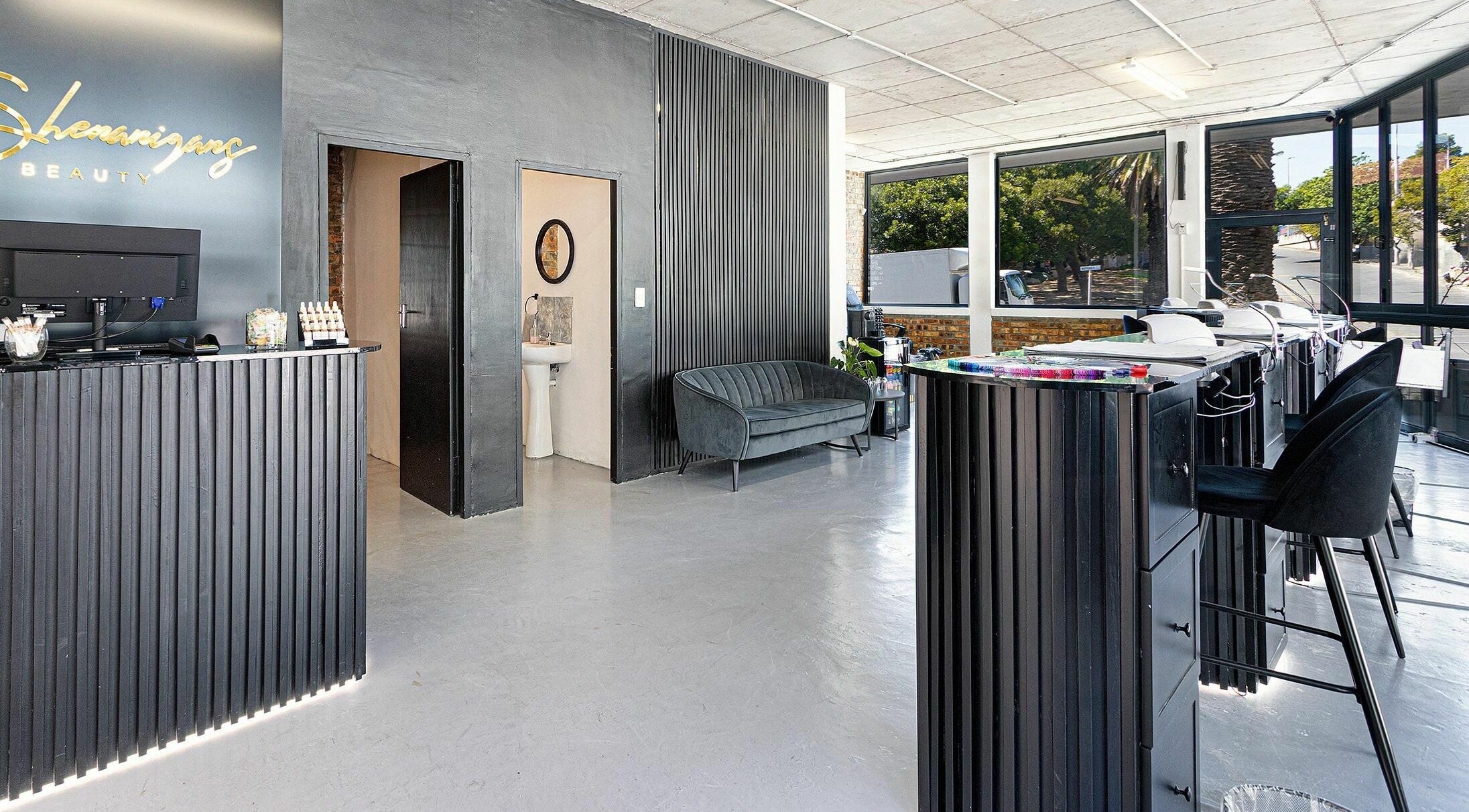 Inside Shenanigans Beauty and Laser Clinic - Gardens, Cape Town, Western Cape, ZA, showcasing chic modern interiors.