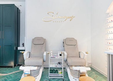Relaxing pedicure chairs at Shenanigans Beauty and Laser Clinic - Sea Point, Cape Town, Western Cape, ZA.
