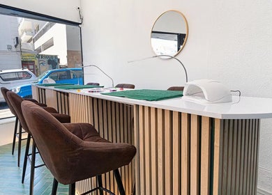 Modern nail bar at Shenanigans Beauty and Laser Clinic - Sea Point, Cape Town, Western Cape, ZA.