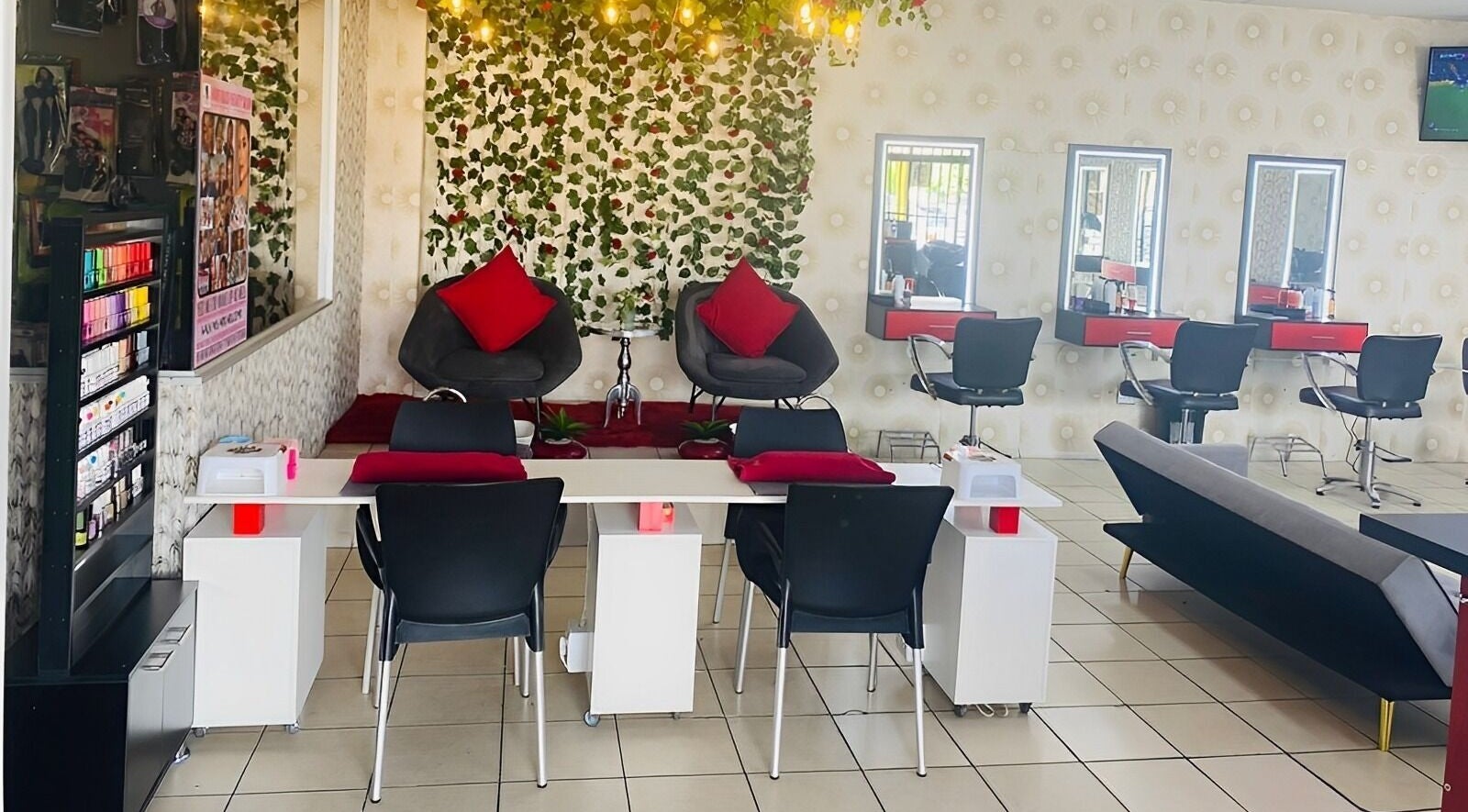 Stylish salon interior at Hair Touch Parkalands, Cape Town, Western Cape, ZA with modern decor and seating.