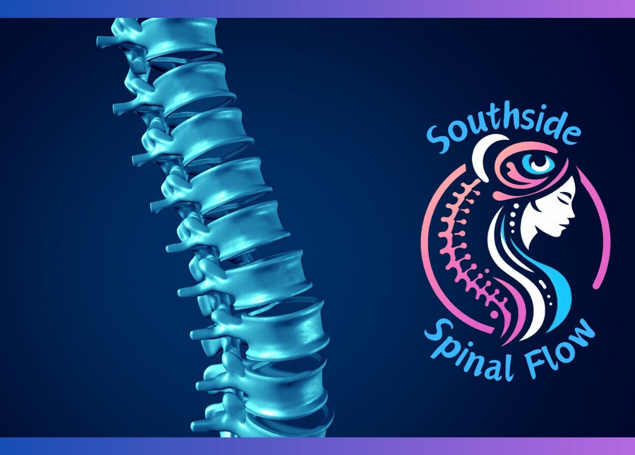 Southside Spinal Flow logo with spine graphic in Cairns, Queensland, AU.