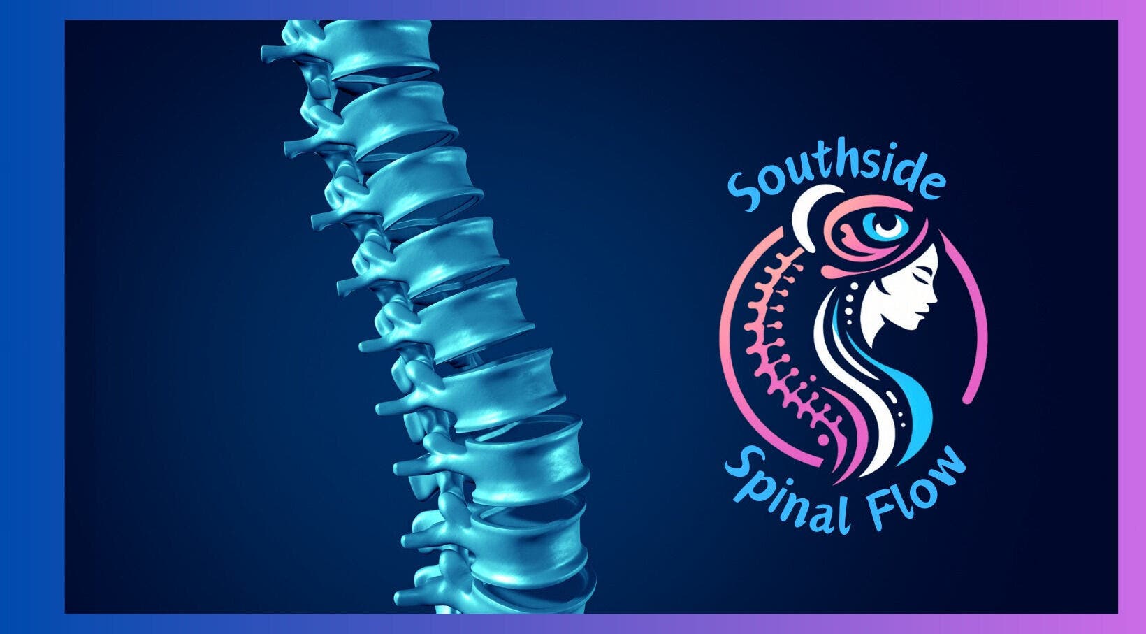 Southside Spinal Flow logo with spine graphic in Cairns, Queensland, AU.