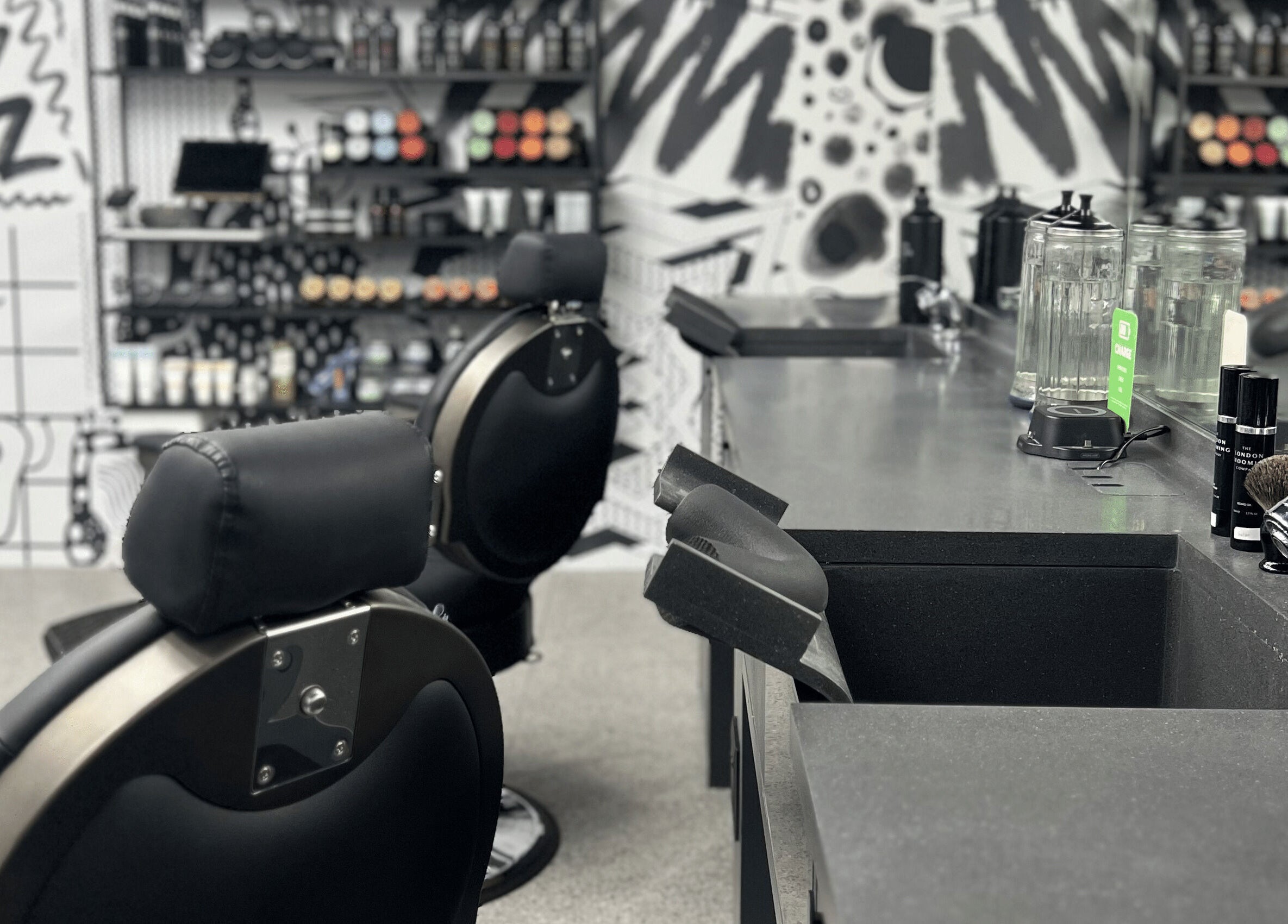 Modern barbershop at Barnet Fair Sea Point with stylish decor in Cape Town, Western Cape, ZA.