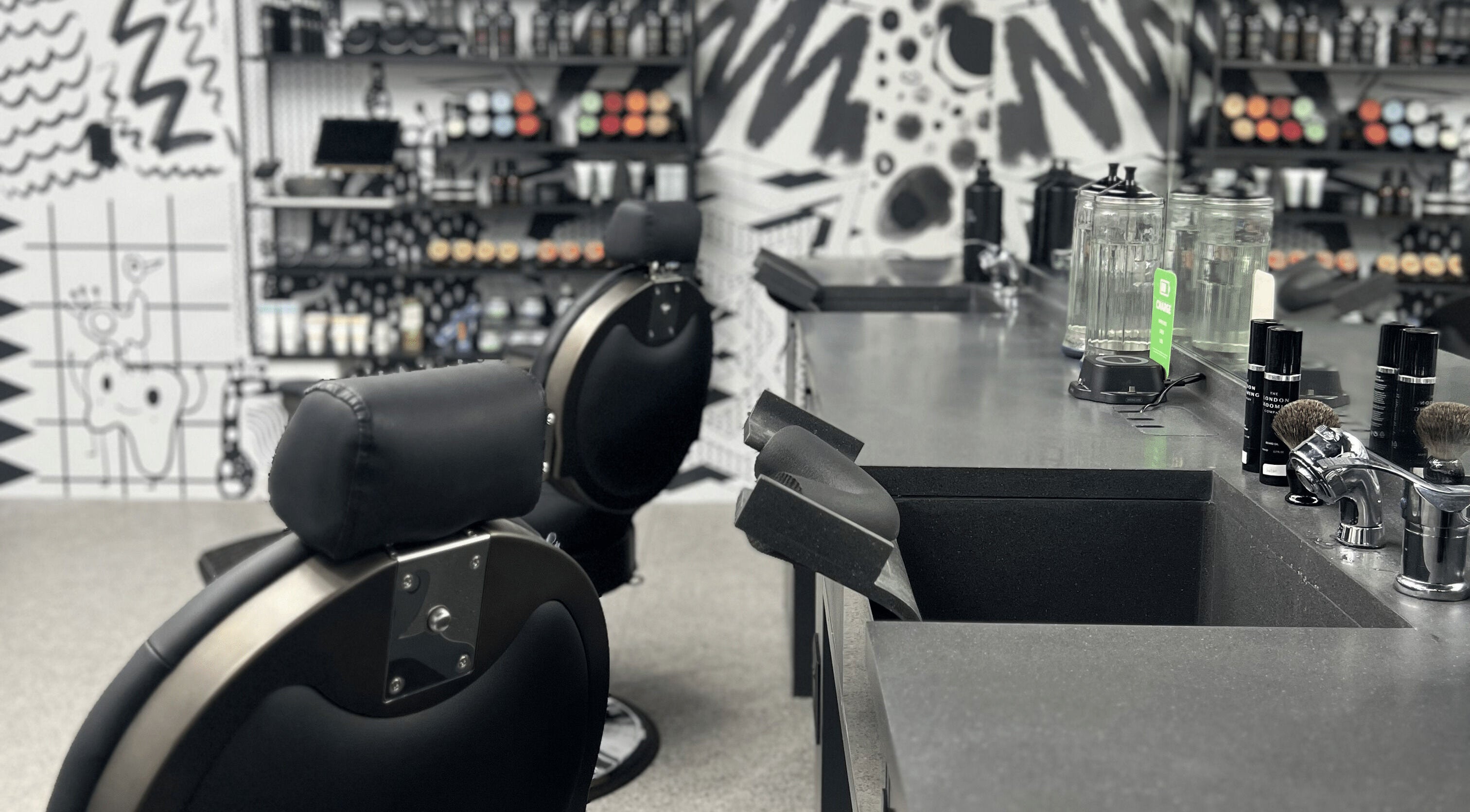Modern barbershop at Barnet Fair Sea Point with stylish decor in Cape Town, Western Cape, ZA.