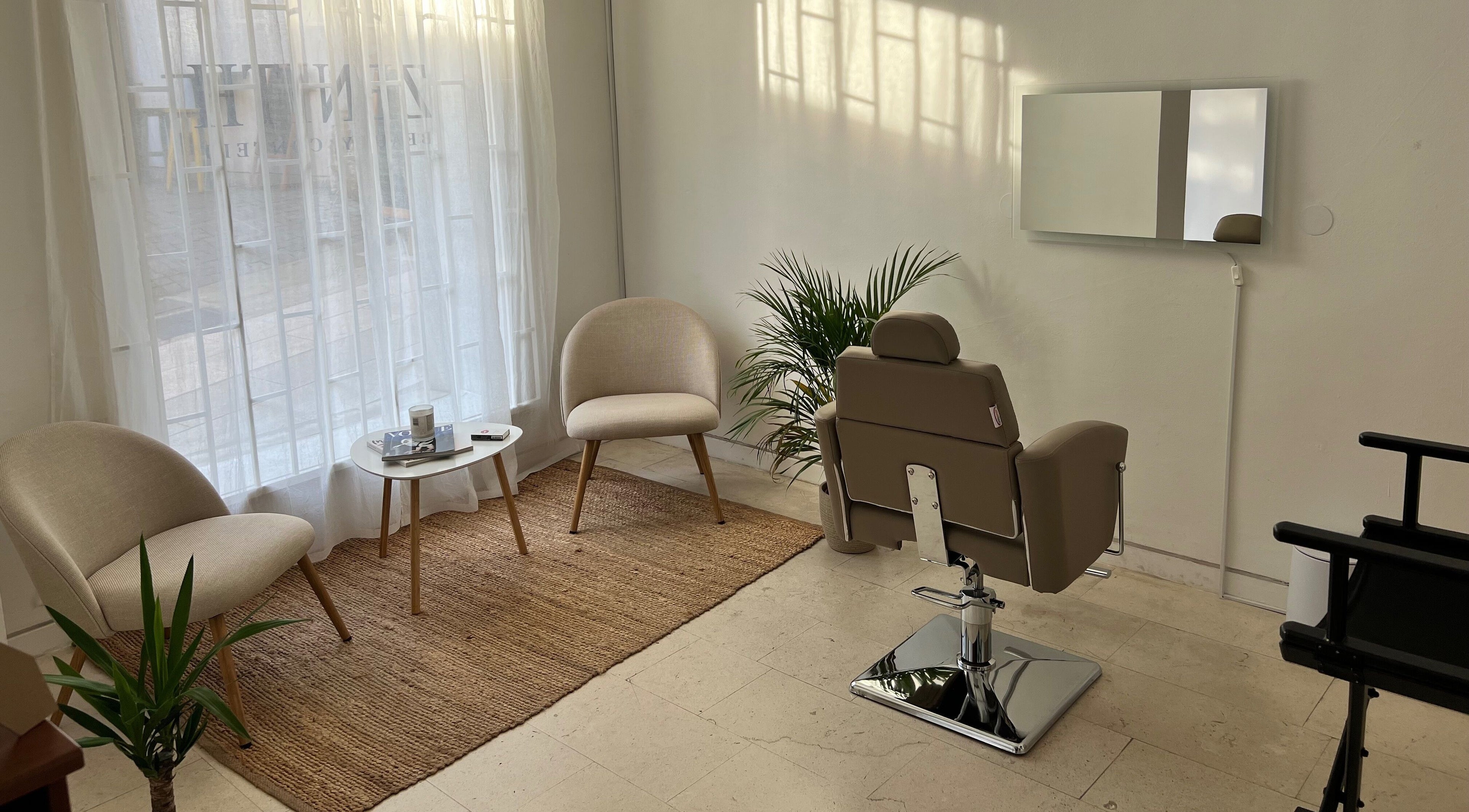 Elegant salon seating at Zenith Beauty Concept, Rijeka, Primorsko-goranska Županija, HR.