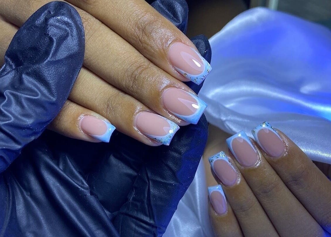 Stylish manicure at Kshine Aesthetics, Brievengat, Curaçao, CW, featuring elegant nail designs.