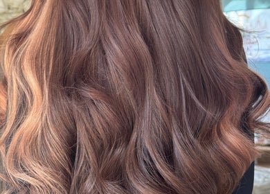 Luxurious brown wavy hair extensions at Hair Extensions by Kinga Liu, Leeds, England, GB.