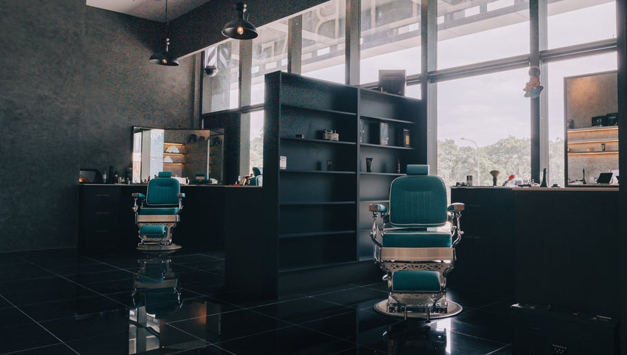 Contemporary barber setup at BarberBar in Kuala Lumpur, Wilayah Persekutuan Kuala Lumpur, MY.