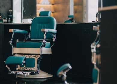 Elegant barber chair at BarberBar, Pavilion Embassy, Kuala Lumpur, Wilayah Persekutuan Kuala Lumpur, MY.