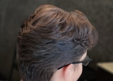 Close-up of a stylish haircut at BarberBar at Pavilion Embassy, Kuala Lumpur, Wilayah Persekutuan Kuala Lumpur, MY.