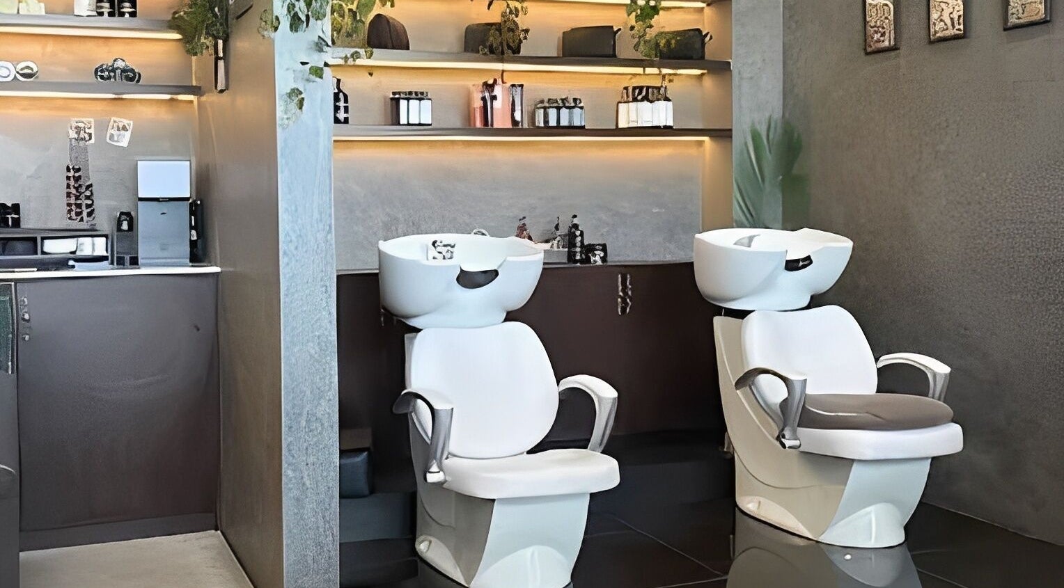 Modern salon wash station at BarberBar, Pavilion Embassy, Kuala Lumpur, MY. Elegant and clean design.