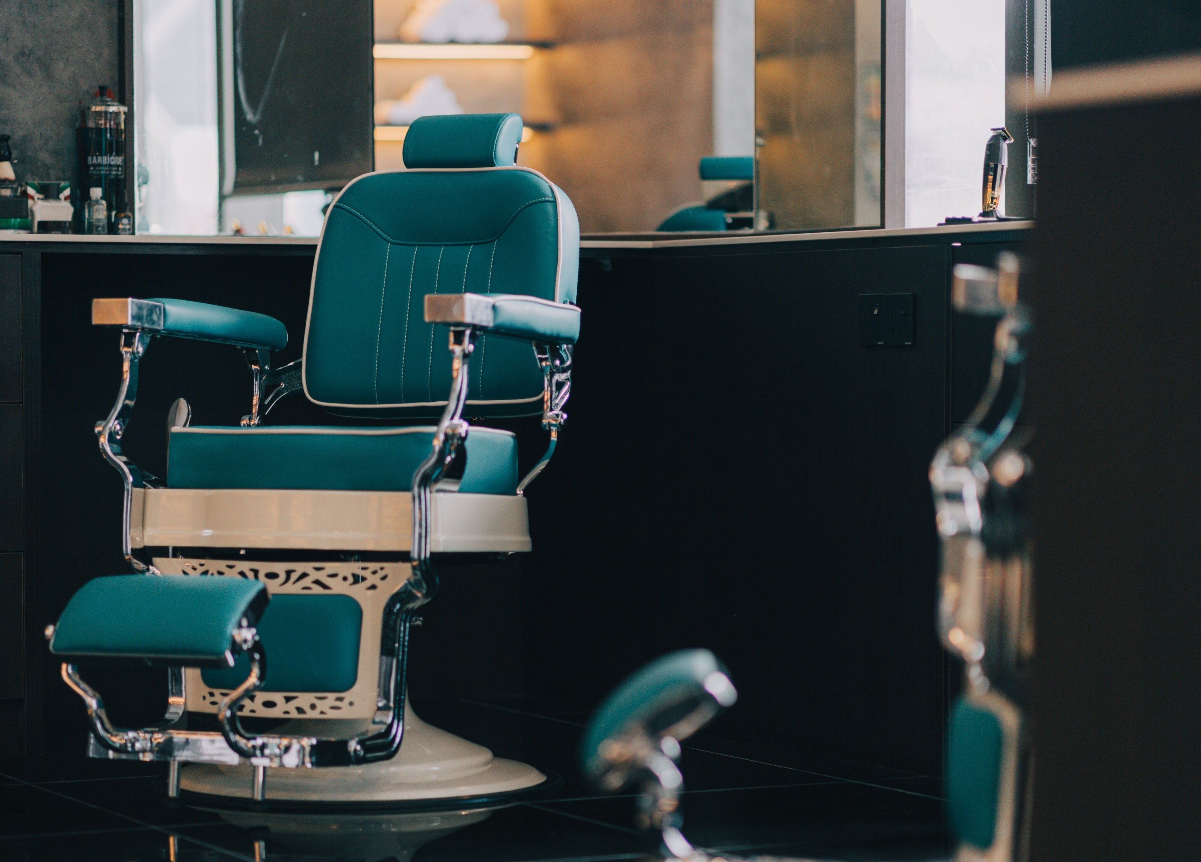 Vintage barber chair at BarberBar, Pavilion Embassy, Kuala Lumpur, Wilayah Persekutuan Kuala Lumpur, MY.