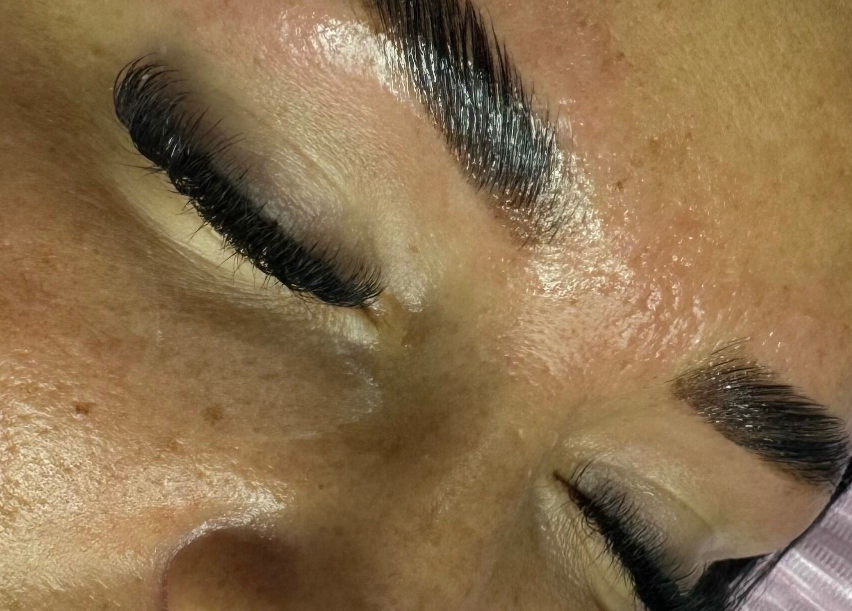 Close-up of expertly styled lashes at Alice May Lashes, Crawley, England, GB, highlighting precision and elegance.