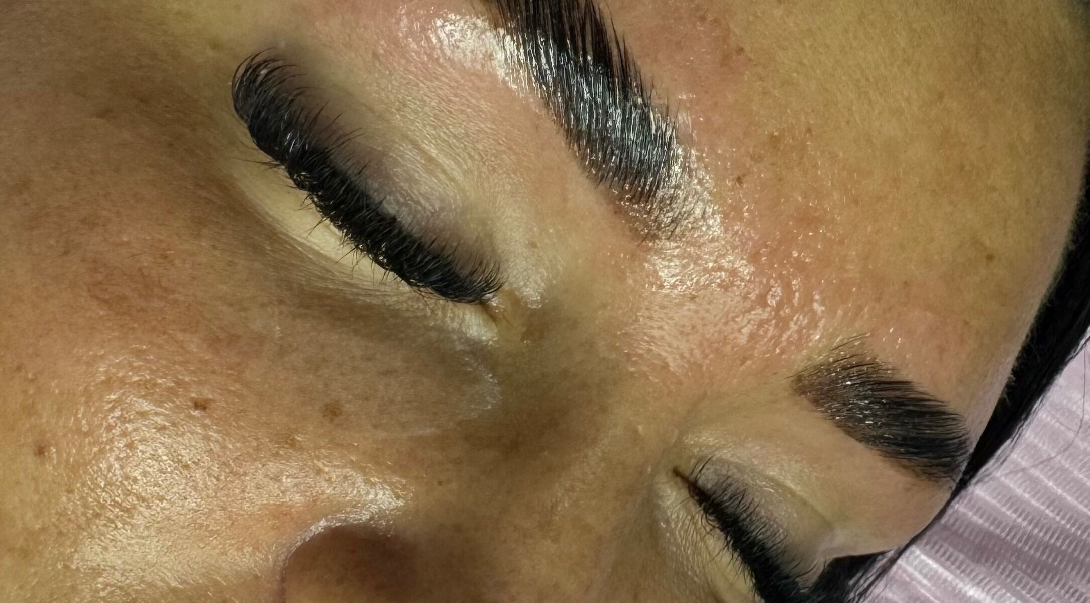Close-up of expertly styled lashes at Alice May Lashes, Crawley, England, GB, highlighting precision and elegance.