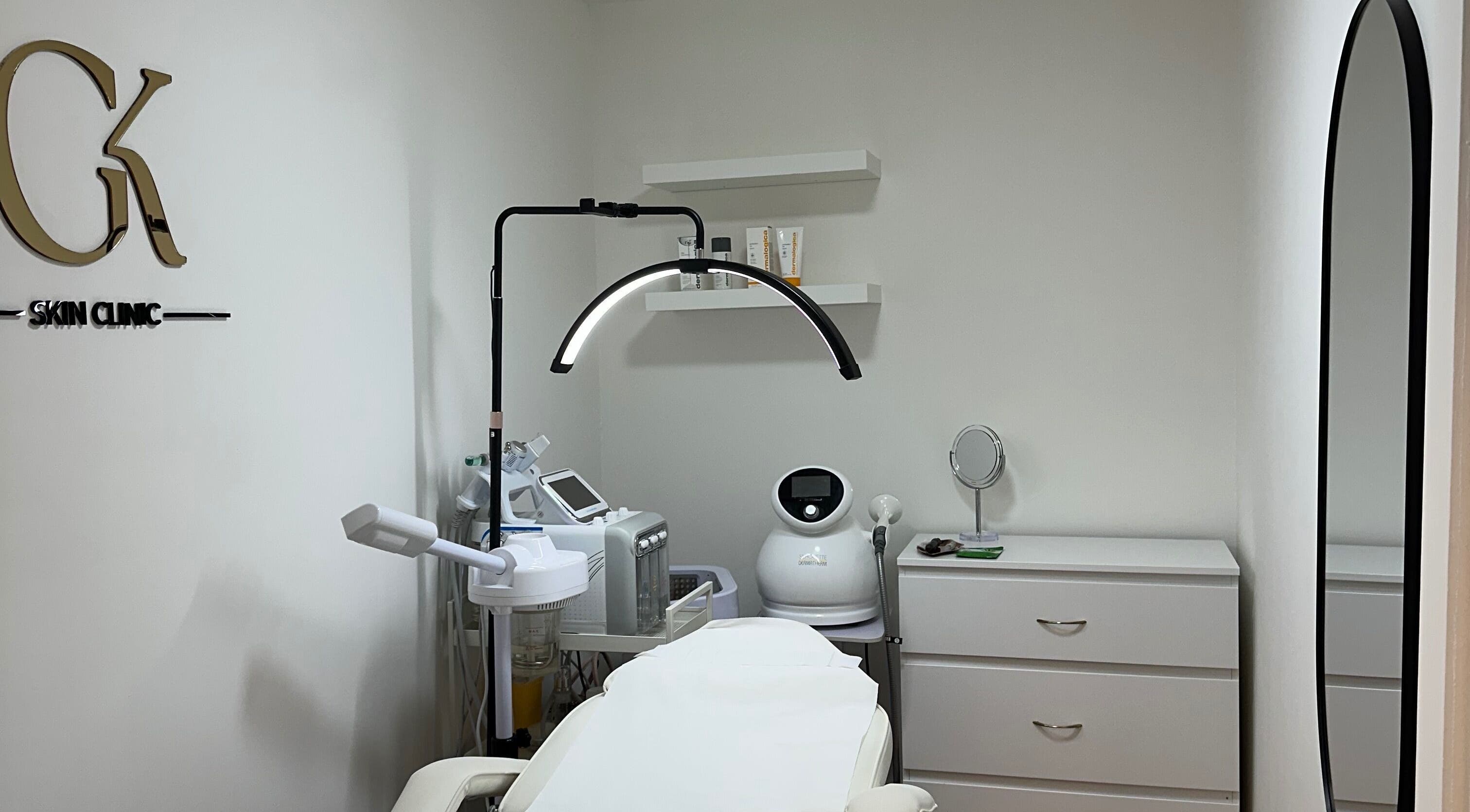 Modern treatment room at GK Skin Clinic, Dublin, County Dublin, IE, featuring advanced skincare equipment.