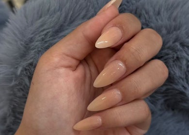 Elegant nude manicure at BN STUDIO, Coventry, England, GB, showcasing perfect nail art.