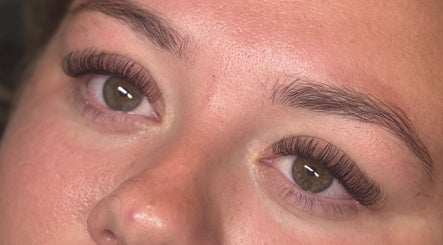 Close-up of lush eyelash extensions at Km Lashes, Bury St Edmunds, England, GB.