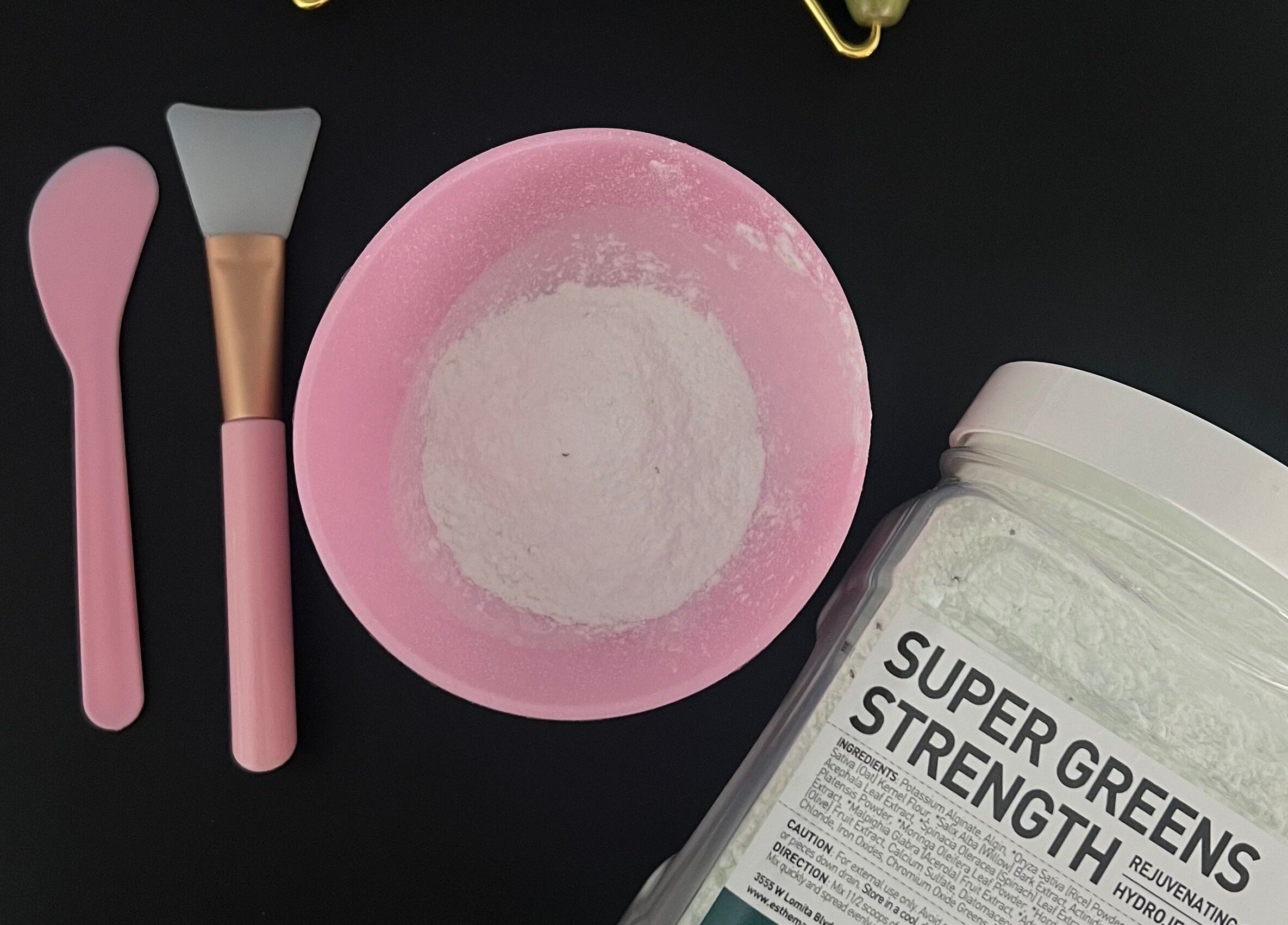 Mixing bowl and tools at The Sugar and Skin Lab, Oistins, Christ Church, BB for rejuvenating treatments.