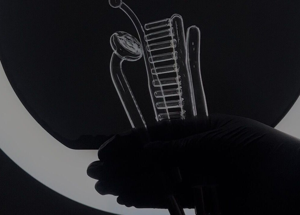 Silhouetted beauty tools at The Sugar and Skin Lab, Oistins, Christ Church, BB, ready for precision work.