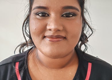Client with elegant makeup at Allure Beauty by Wianda, Gqeberha, Eastern Cape, ZA.