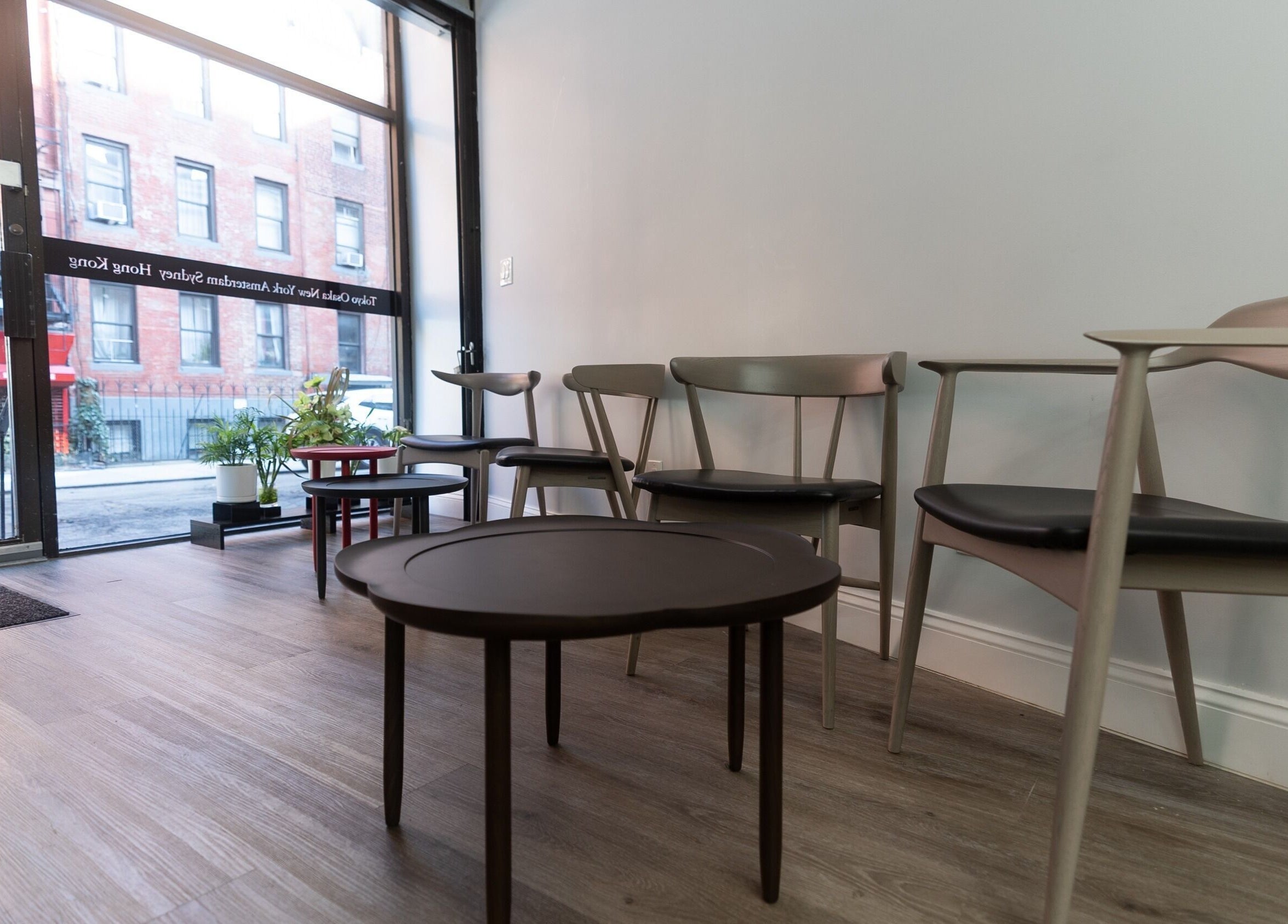 Comfortable waiting area at Assort New York with modern chairs in New York, New York, US.