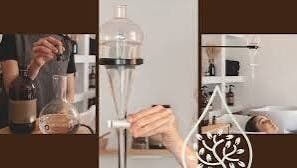 Tranquil spa setting at Designer Head Spa in Campbell, California, US with aroma oils and relaxation setup.