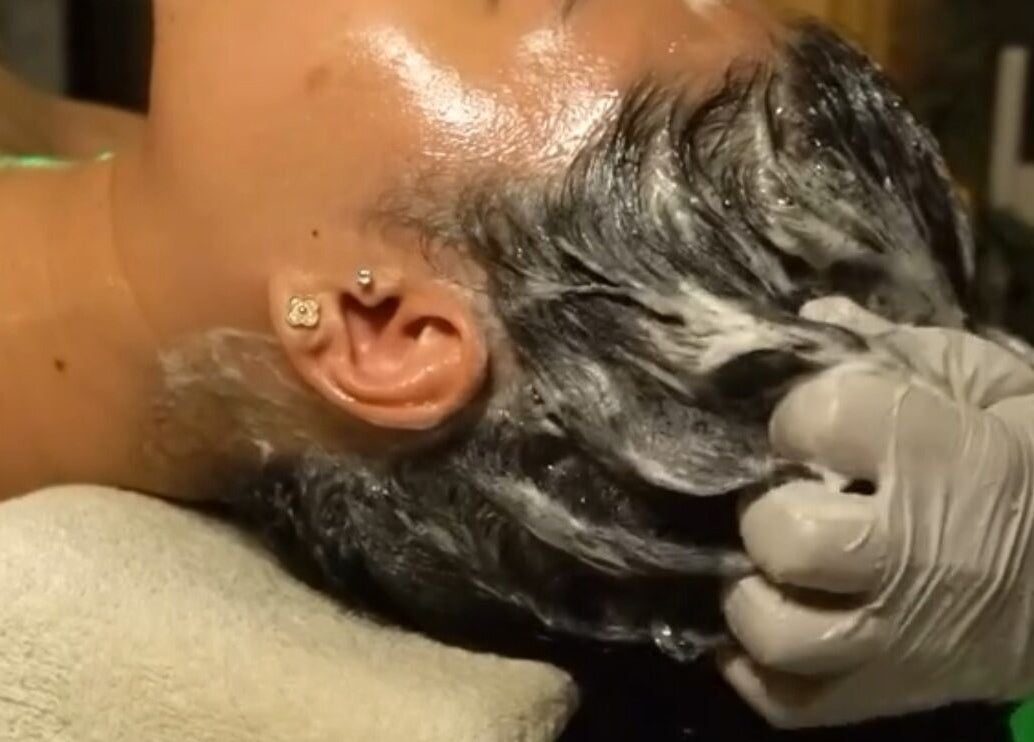 Invigorating scalp massage at Designer Head Spa, Campbell, California, US, enhancing relaxation and wellness.