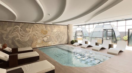 Luxurious poolside lounge at Dar Dujour Al Rawda I دار ديجور الروضة, Riyadh, Riyadh Province, SA.