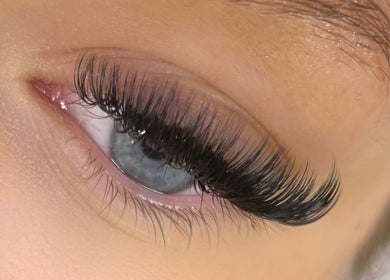 Close-up of stylish eyelash extensions at Blink&Beauty Boutique, Bedford, Nova Scotia, CA.