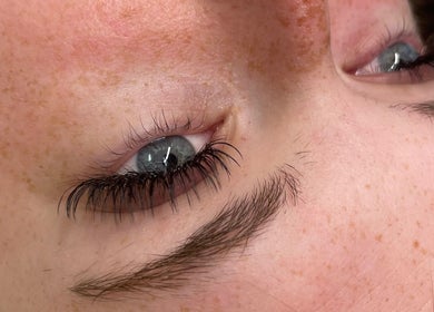 Close-up of styled eyelashes at Blink&Beauty Boutique, Bedford, Nova Scotia, CA.