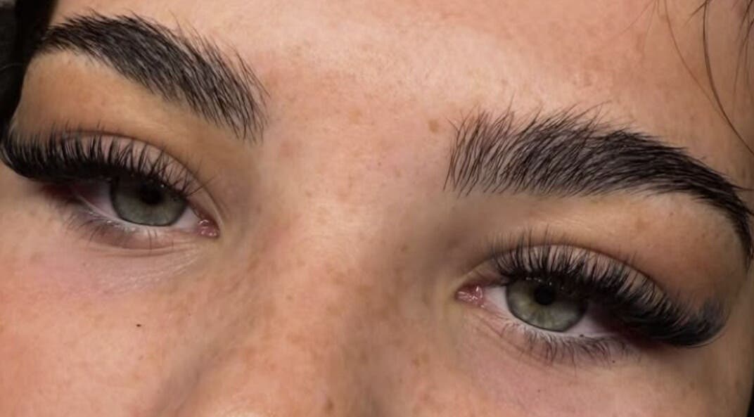 Close-up of elegant eyelash extensions at Hippi Lash + Beauty, Sutton-in-ashfield, England, GB.