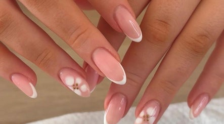 Stylish French manicured nails at KSI Nails, Brows and Lashes, Bonnyrigg, Scotland, GB.