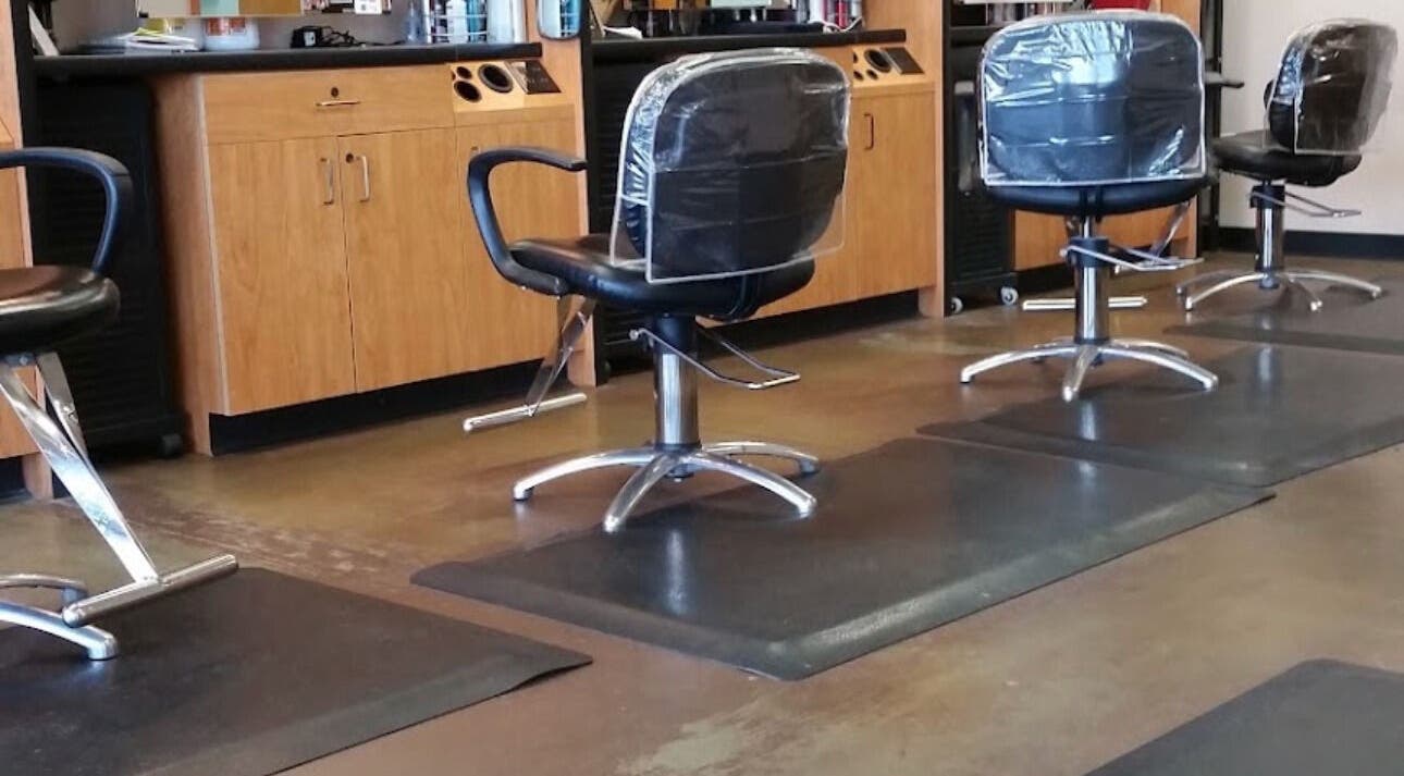 Modern salon chairs at Endlessly Connected - Lake St. Louis - Satellite Location, Lake Saint Louis, Missouri, US.