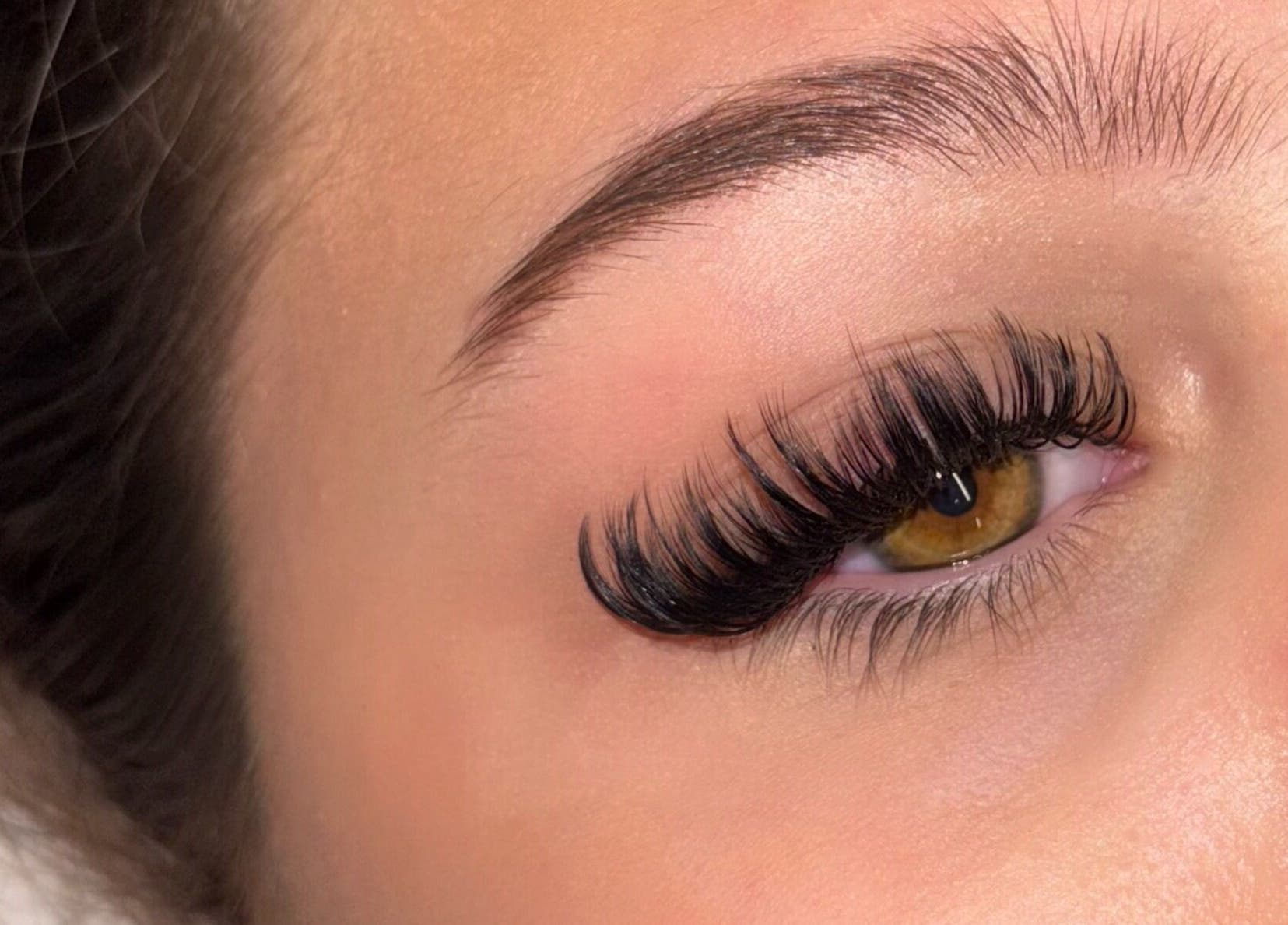Close-up of eyelash extensions at StudioS by Sienna, Stoke-on-Trent, England, GB.