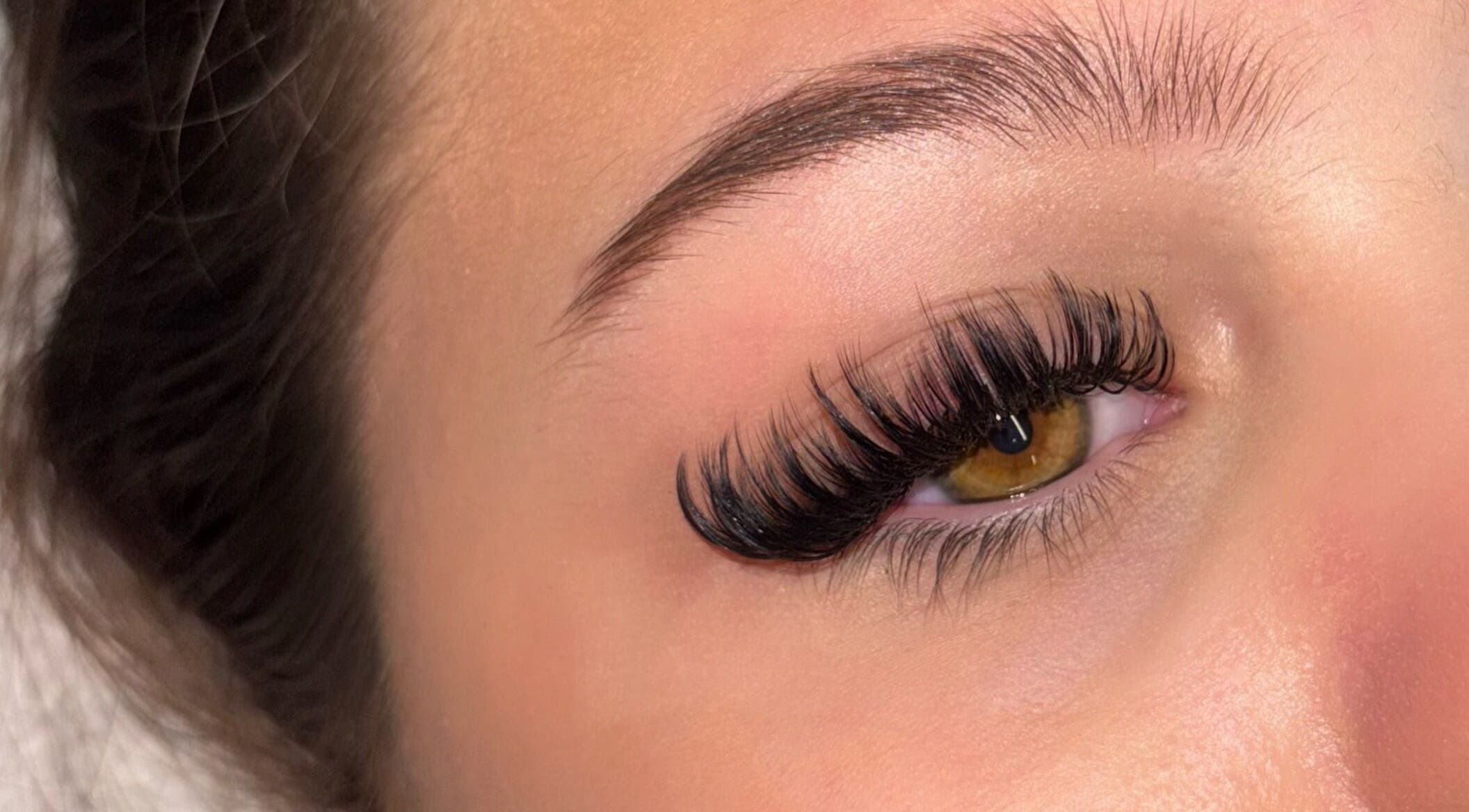 Close-up of eyelash extensions at StudioS by Sienna, Stoke-on-Trent, England, GB.