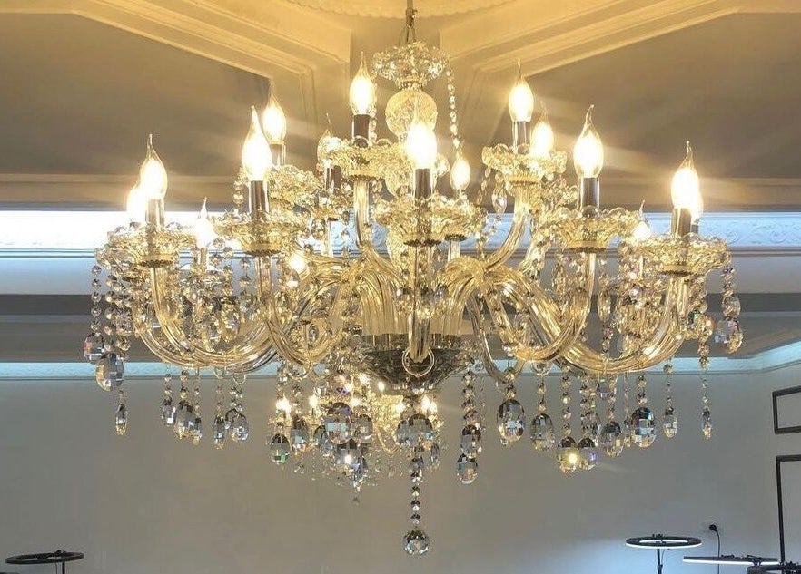 Elegant crystal chandelier at Lash Envy | Hampton in Hampton, VIC, AU.