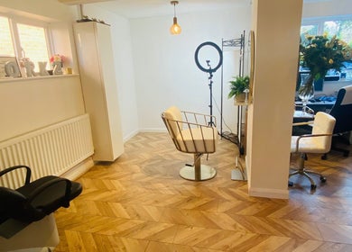 Modern salon with chic decor at Hairworkz Hairdressing, Rode Heath, England, GB.