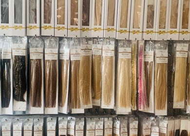 Variety of hair extensions at Hairworkz Hairdressing, Rode Heath, England, GB for style diversity.