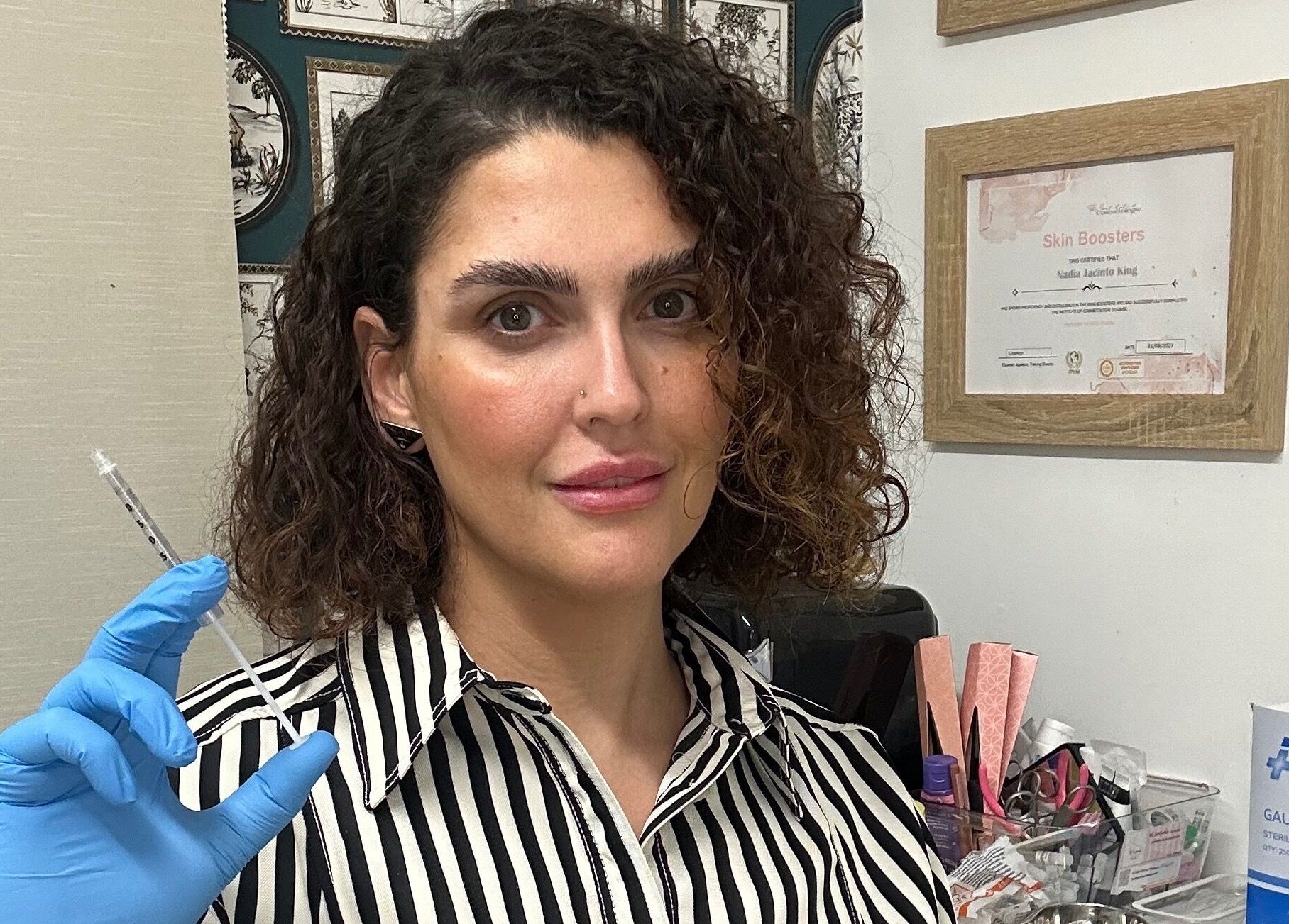 Aesthetic treatment at PRETTY LITTLE FACES nurse led beauty clinic in Desborough, England, GB.