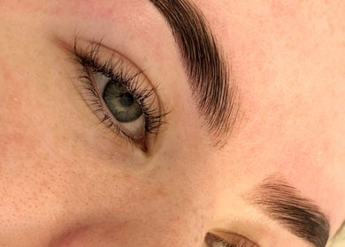 Beautifully styled eyebrow and lashes at Eye Love Brows, Glasgow, Scotland, GB.