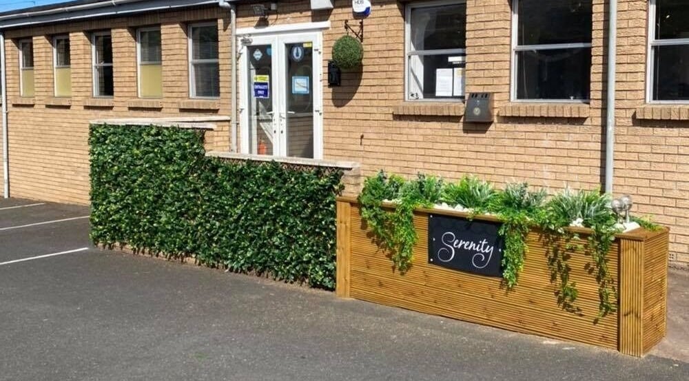 Entrance of Beauty by Francesca in Tranent, Scotland, GB, featuring lush greenery and elegant signage.