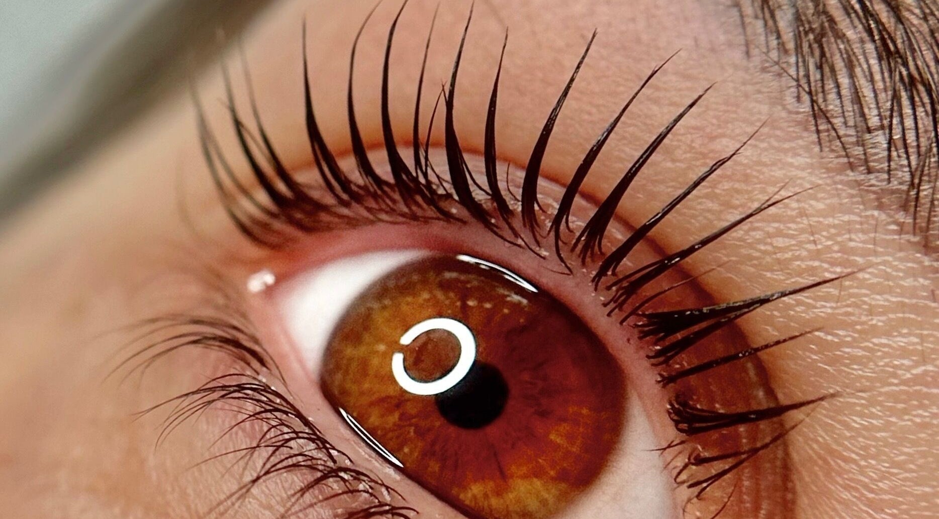 Close-up van een oogsieraad bij CLS Care, Lochristi, Vlaams Gewest, BE.