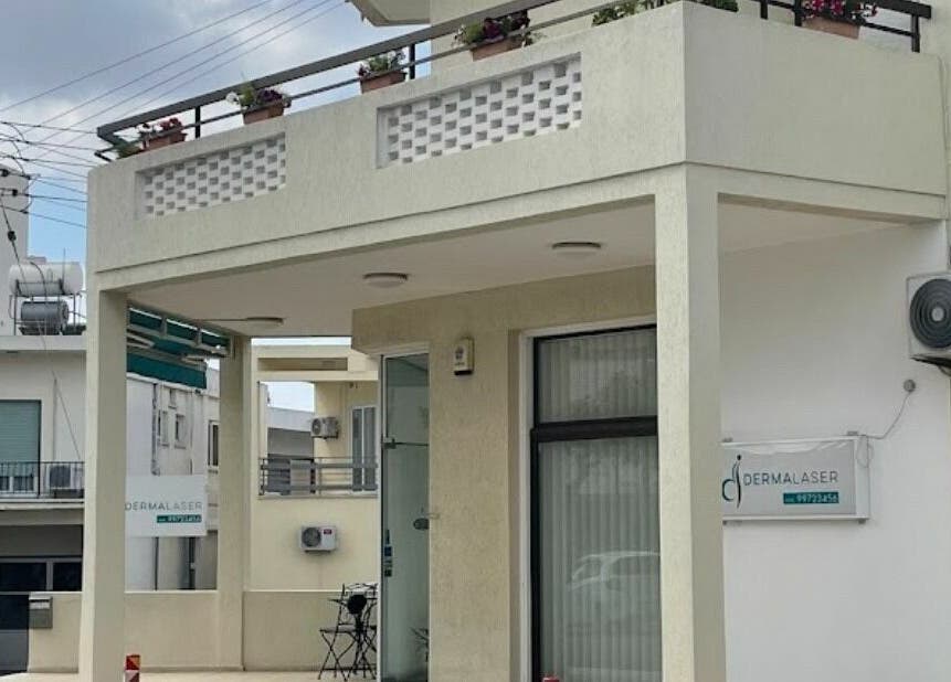 Exterior of Derma Laser Beauty Lounge in Paralimni, Famagusta, CY, showcasing a modern and welcoming facade.