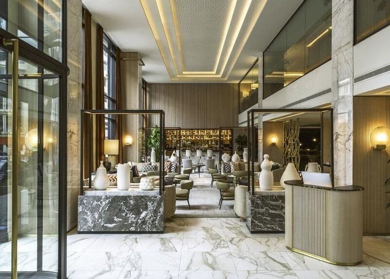 Lobby élégant de HOSPITALITY CALISTA SPA BY RADISSON BLU HOTEL CASABLANCA, Casablanca, Casablanca-settat, MA.