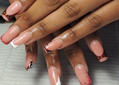 Stylish nail art at Miss P. Beauty Box, Alberton, Gauteng, ZA showcases creative designs with polished precision.