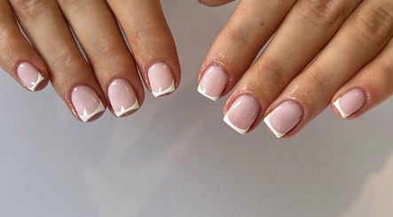Elegant French manicure at Nails by Layla in Sherford, England, GB.